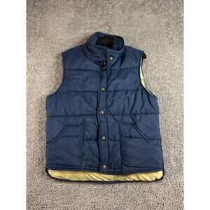 VINTAGE 80s Jc Penney Vest Mens Medium Blue Sleeveless Puffet Coat Outdoors